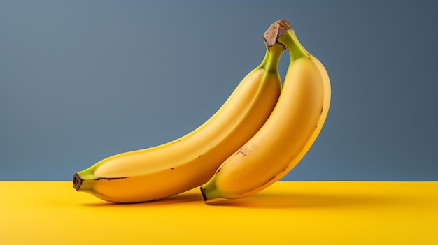 Banana against a plain background