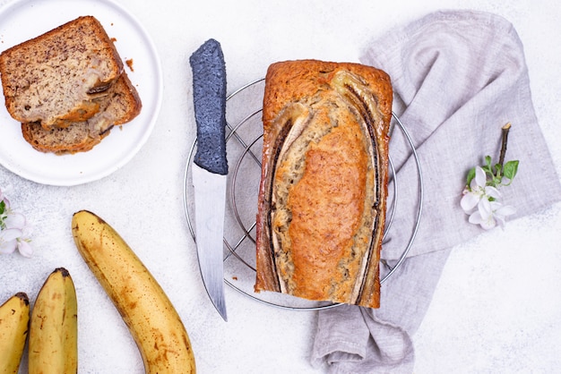 Banana bread or loaf cake