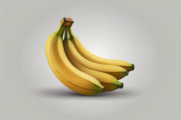 Banana bunch on grey background vector illustration