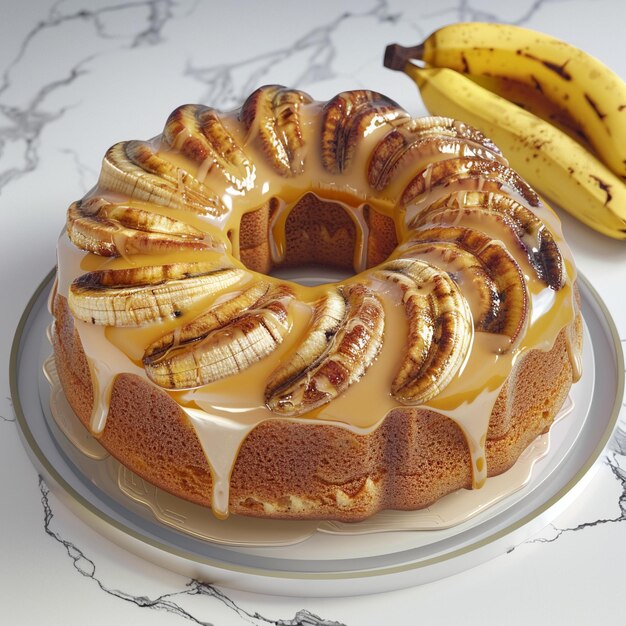 Foto torta di banane 4k