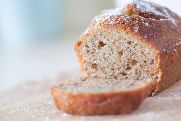 Torta di banane, da vicino