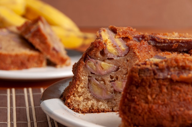 写真 朝食のバナナケーキ