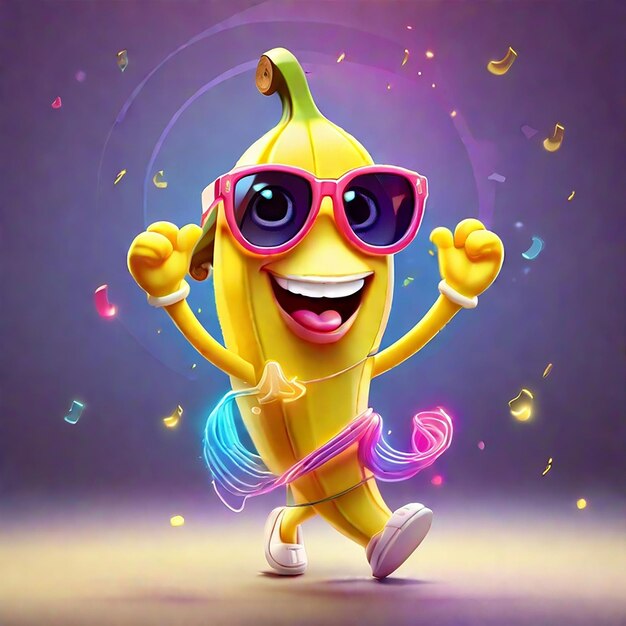 Banana cartoon character generated by ai