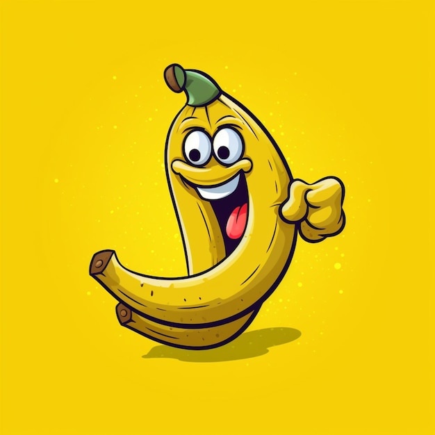 Banana cartoon logo 5