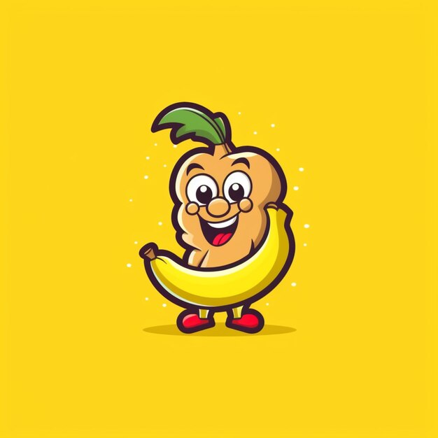 Premium AI Image Banana cartoon logo 9