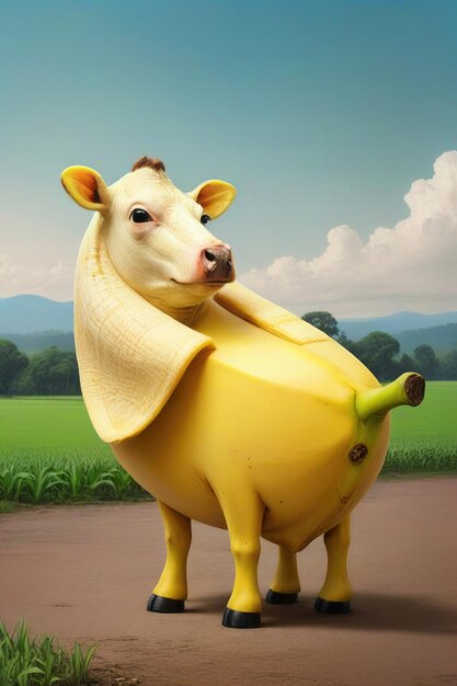 Photo banana clipart cow