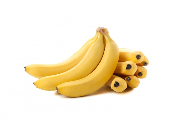 Banana cluster isolated. Fresh fruit