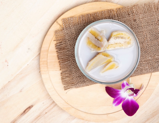 Banana in coconut milk.