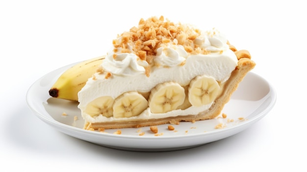 banana cream pie with a flaky