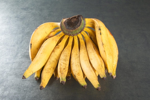 Banana da terra bunch in portuguese one of the many banana varieties consumed in brazil