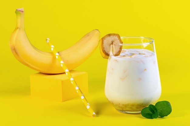 Banana drink with oatmeal milk