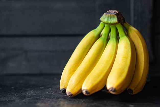 banana fruit meal fresh snack copy space food background rustic top view