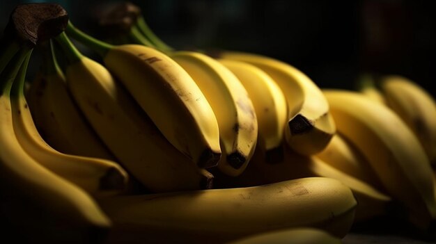 Banana Fruit Vegetarian Diet Vitamin Vegan Organic Healthy Food Realistic Photo Digital Card
