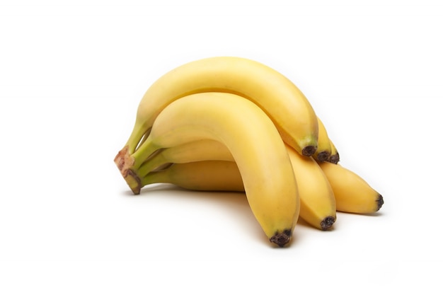 Banana fruit on white