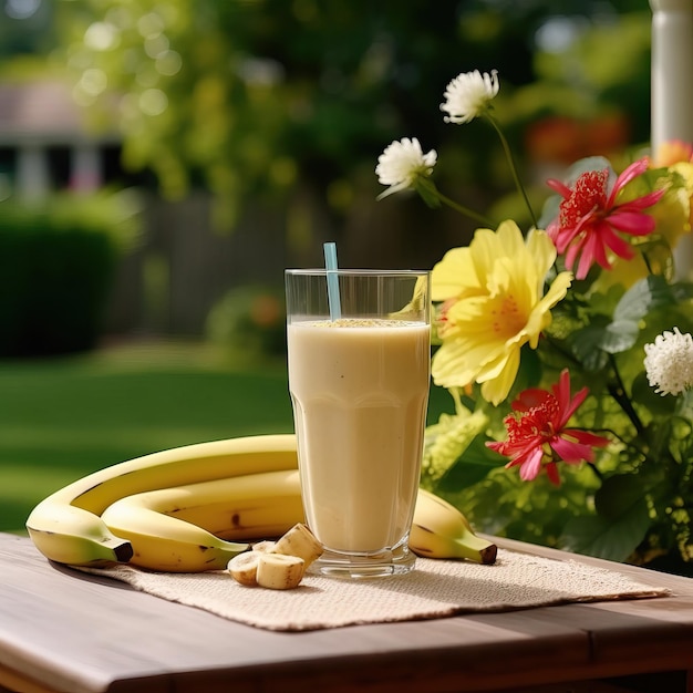 Banana garden with white background