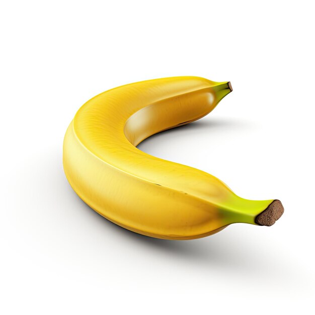 Banana geïsoleerd op witte achtergrond 3D-illustratie