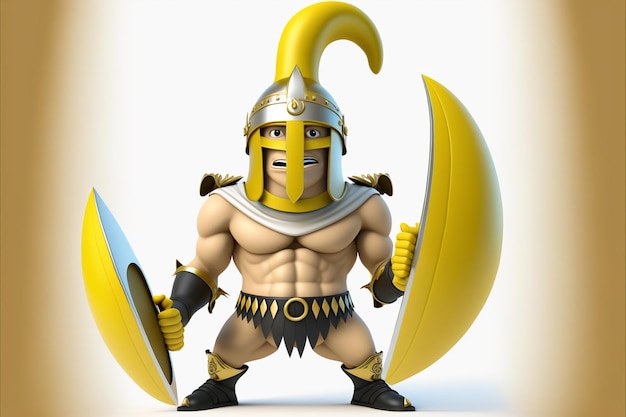 Photo banana gladiator character