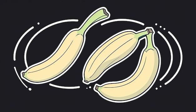 Banana Icon in Modern Flat Design