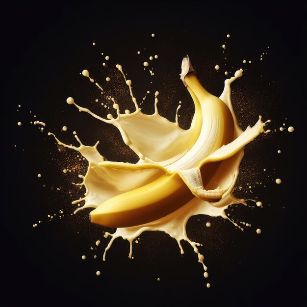 banana in melk banana splash