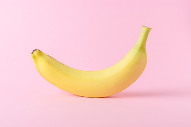 Banana isolated on pink