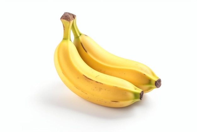 Foto banana isolata su sfondo bianco generatif ai