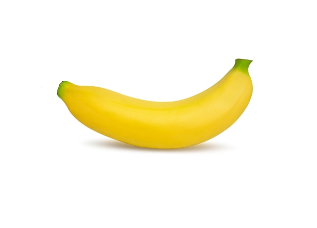 Banana isolated on white background with clipping part