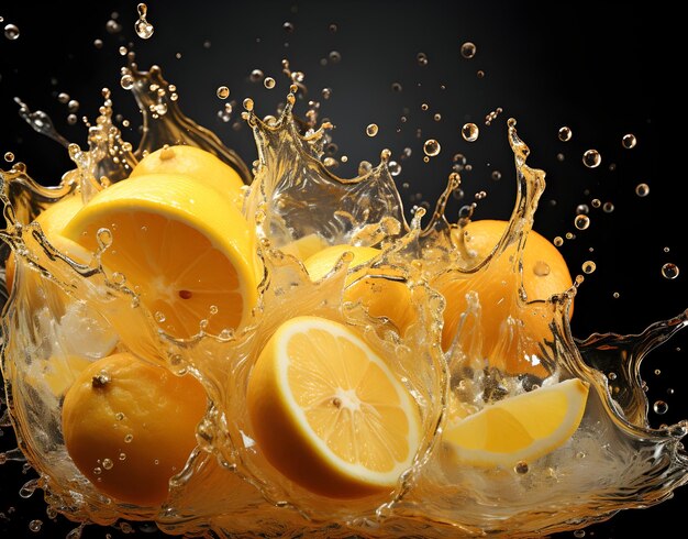 banana juice splash in white background