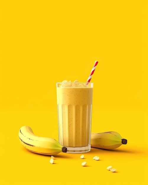 Banana juice with studio background