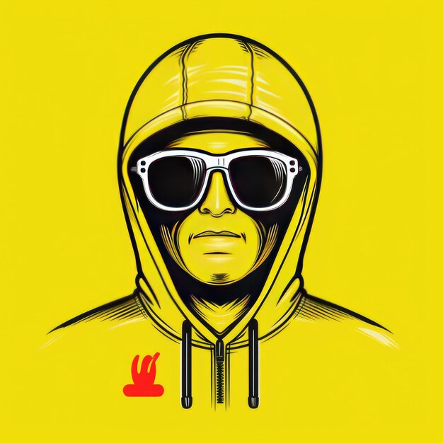 Photo banana keith haring character vector