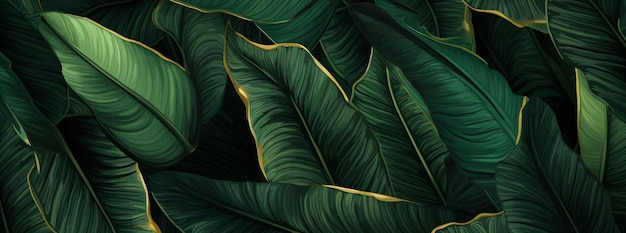 Banana leaf abstract tropical background calathea green leaves monstera deliciosa large vegetation