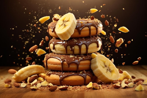 Foto banana nut bonanza donut foto