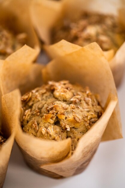 Banana oatmeal muffins