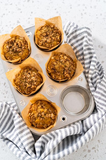 Foto muffin alla banana e farina d'avena