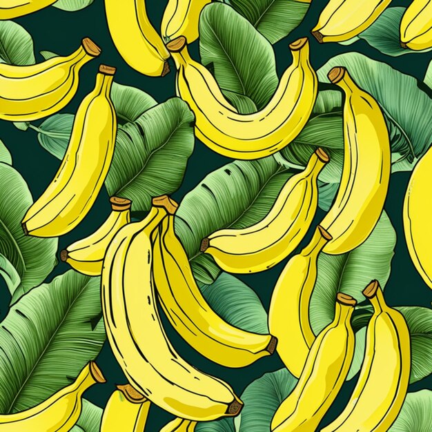 Foto sfondo patern banana per wallaper o design del tessuto