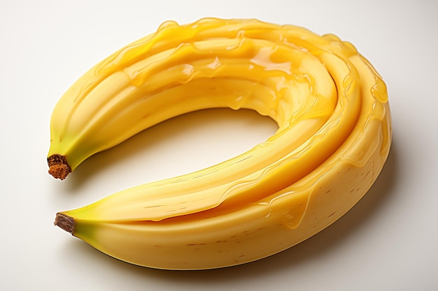 Foto buccia di banana isolata su bianco