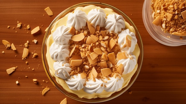 Photo banana pudding popular in the southern united states