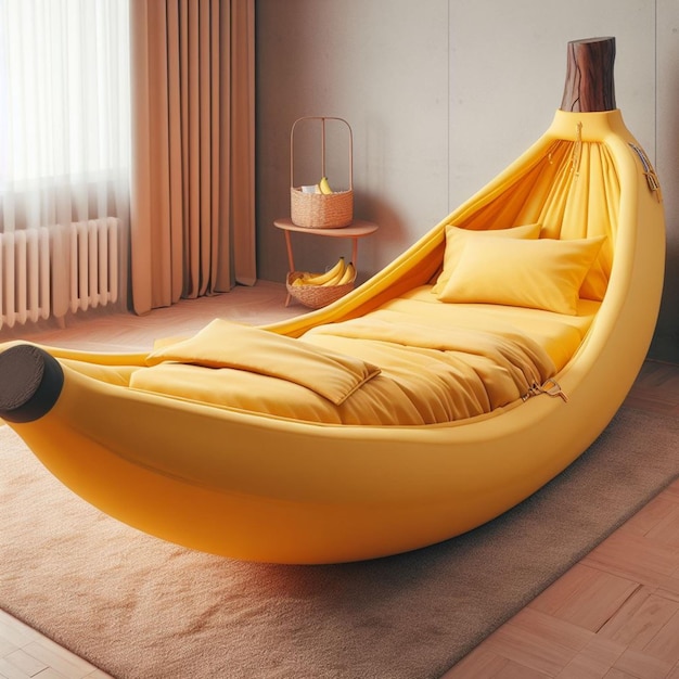 Foto letto a forma di banana