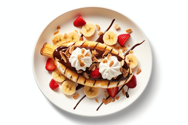 banana split dessert food