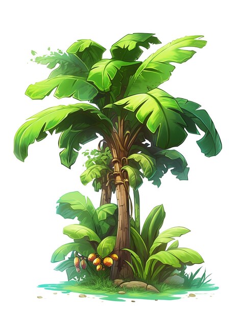 A banana tree with a banana tree on it