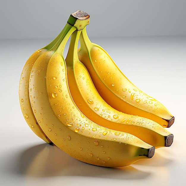 バナナホワイトの背景画像