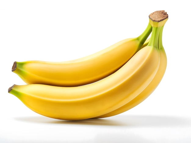 Photo banana on white background with clipping path