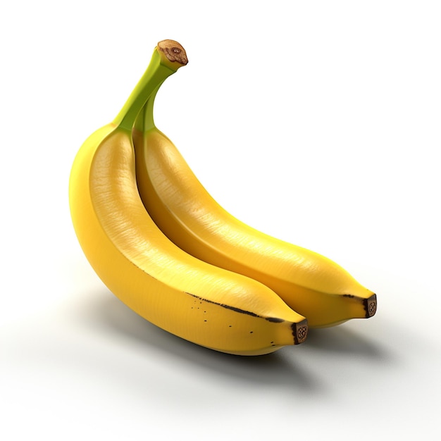 Banana on white background