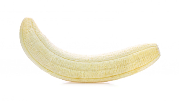 Banana on white surface