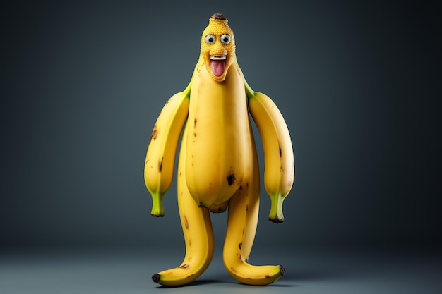 Banana with arms and legs