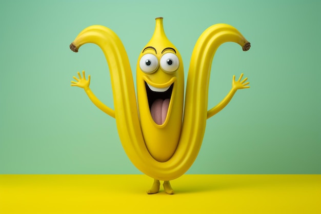 Banana with arms and legs