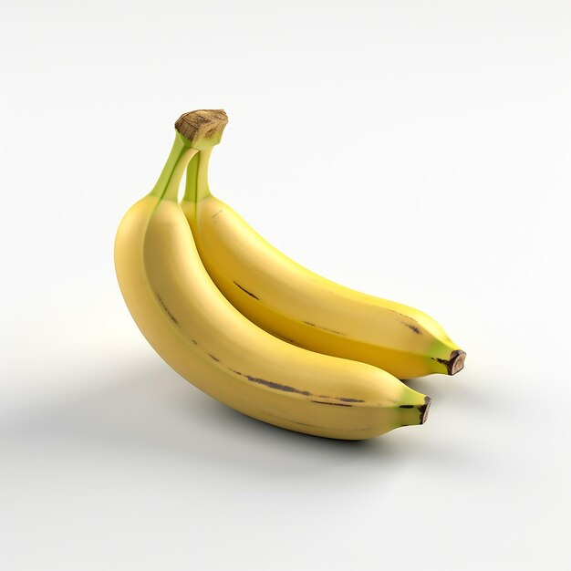 白い背景を持つバナナ