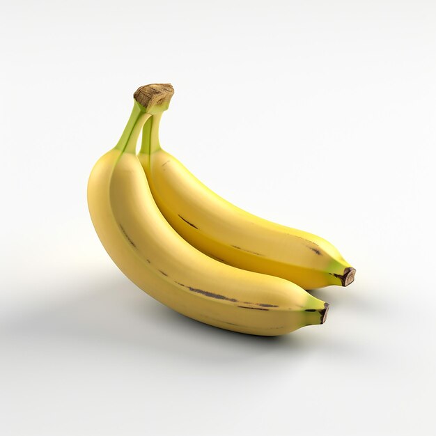 Banana with white background