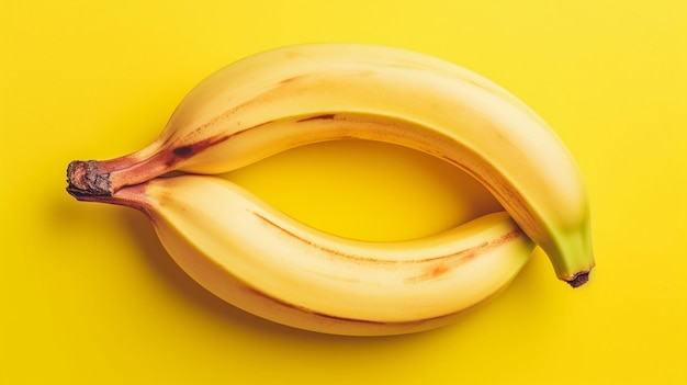 banana on yellow background