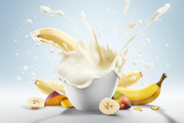 Banana yogurt Generate Ai