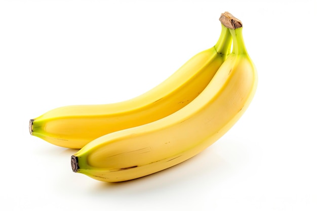 Bananas are isolated on a white background